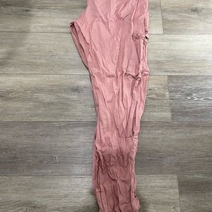 Size large joggers from prettylittlething, pink/salmon